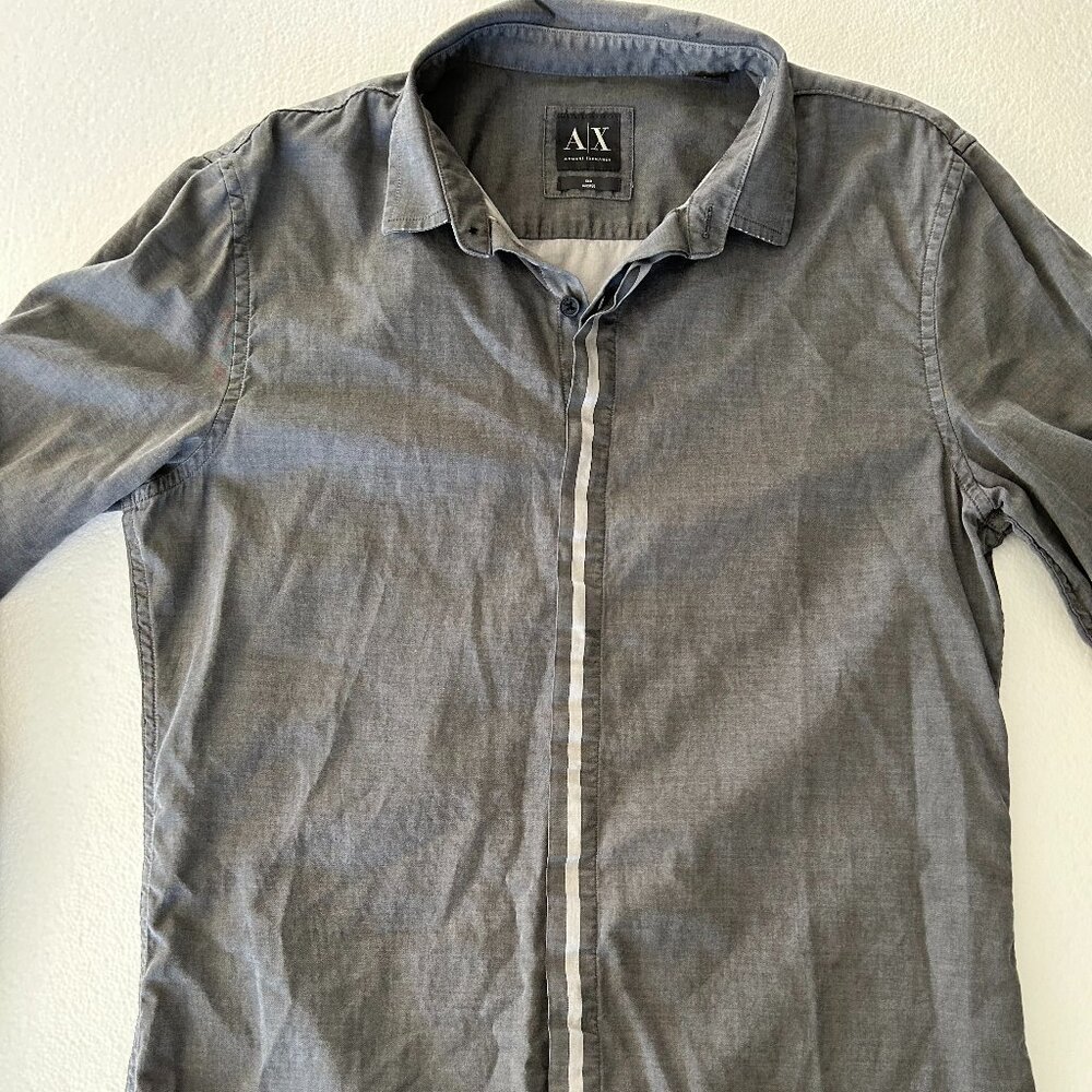 Armani Exchange long sleeve button down shirt